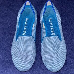 Rothy's Light Blue Knit Slip-Ons